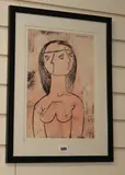 Female nude by Sydney Horne Shepherd, ink and gouache, sold Jul 2020