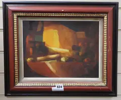 Study Light by Martin Mooney, 1987, oil, sold Jul 2020