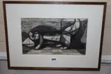 Black and white drawing by Hugh MacKinnon, pencil, sold Jul 2020