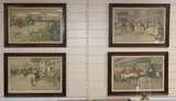 Coaching, Hunting and Ballroom scenes by Albert Ludovici, pencil, sold Jul 2020