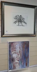 Eagle by Leonard Baskin, etching, offered Jun 2020