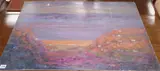 Coastal landscape by Muriel Rose, oil on board, sold Jun 2020