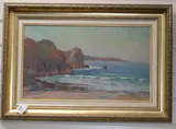 Kynance Cove, Cornwall by Garstin Cox, oil on board, sold Jun 2020