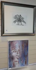 Eagle by Leonard Baskin, etching, offered Jun 2020