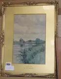 On the Ouse by Robert W. Fraser, watercolour, sold Jun 2020