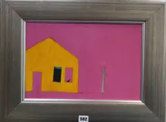 House & Bird' signed 24 x 37cm CONDITION: Very good clean condition, inscribed verso and dated 2000 by Andrew Squire, 2000, gouache, sold Jun 2020