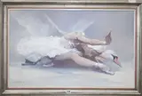 Ballerina with swan by Tony Butler, oil on canvas, sold Jun 2020