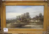 Cleveland Ferry on The Severn by William Henry Vernon, oil on canvas, sold Jun 2020