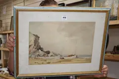 Cliffs at Eastbourne by Sidney Vale, watercolour, offered May 2020