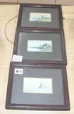 Shipping off the coast and Coastal landscapes by J. T. Macdonald, 1900, watercolor, offered May 2020