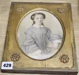 Portrait of a lady by Sophie Mittler, watercolour, offered May 2020