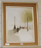 View along the Embankment by Anthony Robert Klitz, 1970, oil on canvas, sold Apr 2020