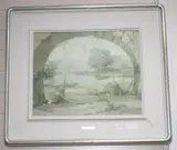 Lago Lombardo by Franco Gnocchi, oil on canvas, sold Apr 2020
