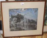 Moonlit river landscape by William Thomas Wood, 1932, Wood, sold Apr 2020
