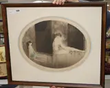 Poupee Moderne by Louis Icart, etching, sold Apr 2020