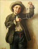 Untitled by Jeremy Lettwill, oil on canvas, sold Mar 2020