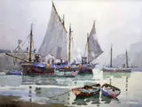 A Calm Morning' signed 40 x 52cm by George Ayling, watercolour, sold Mar 2020