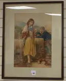 The broken pitcher by S. Hills, watercolour, sold Mar 2020