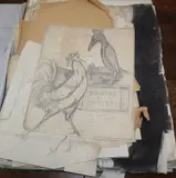A folio of by Marius Savignol, pencil and charcoal, sold Mar 2020