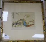 Coloured etching by Elyse Ashe Lord, etching, sold Mar 2020