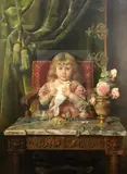 5 x 34.5in by Ignacio León y Escosura, oil on canvas, sold Mar 2020