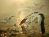 Le Lac Mysterieux' signed 49 x 65in by Adrienne Ball-Demont, oil on canvas, sold Mar 2020