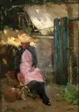 Untitled by James Coutts Mitchie, oil on board, sold Mar 2020