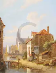 Untitled by Peter Christian Dommersen, oil on panel, sold Mar 2020