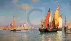 Untitled by William Stanley Haseltine, oil on canvas, sold Mar 2020
