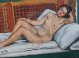 5in by Francois Marius De Buzon, oil on canvas, sold Mar 2020