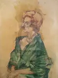 Untitled by Derek Hill, oil on canvas, sold Mar 2020