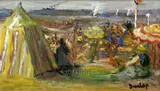 Untitled by Ronald Ossory Dunlop, oil on wood, sold Mar 2020