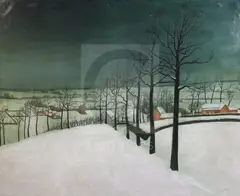Untitled by Leo Piron, oil on canvas, sold Mar 2020