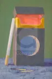 Moon Pack' inscribed verso 6.5 x 4.25in by David Tindle, acrylic on board, sold Mar 2020