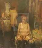 5 x 15.25in., unframed by Ken Moroney, oil on board, sold Mar 2020