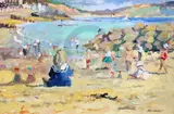 5 x 12.5in by Sherree Valentine-Daines, oil on card, sold Mar 2020