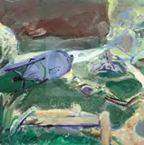 Untitled by Harold Mockford, oil on canvas, sold Mar 2020