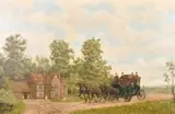 A coach and horses passing by a country house by Michael Wood, Wood, offered May 2021