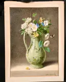 British, A pair of still life paintings of mixed flowers by William Cruickshank, watercolour, offered May 2021