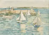 British, A view of boats in a harbour, probably St by Marcella Claudia Heber Smith, watercolour, sold May 2021