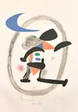 Blue Moon' A lithograph in colours by Joan Miró, lithograph, sold May 2021
