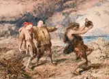 A Most Ridiculous Monster by John Gilbert, watercolour, offered Apr 2021