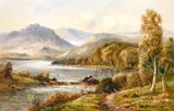 Loch Ness, Trossacks' with anglers in the foreground by Sydney Yates Johnson, oil on canvas, sold Apr 2021