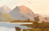 British, A view of Kilchurn Castle, Argyllshire at dusk by F.e Jamieson, oil on canvas, sold Apr 2021