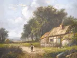 A Surrey Homestead by Joseph Thors, oil on canvas, offered Apr 2021