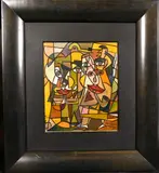 Czech, A Cubist composition of figures by Joseph Dubiel Von LeRach, oil on panel, offered Apr 2021