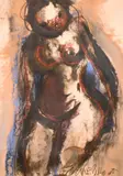 South African, A study of a female nude figure by Frans Martin Claerhout, mixed media, offered Apr 2021