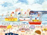By the Sea by Simeon Stafford, oil on board, sold Apr 2021