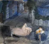 British, A collection of works by the artist possibly related to a theatre production by Denis Wilson Reed Rwa. Arca., mixed media, offered Mar 2021