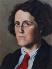 Portrait of a man, wearing a red tie and dark blue jacket by William Crampton Gore, offered Mar 2012